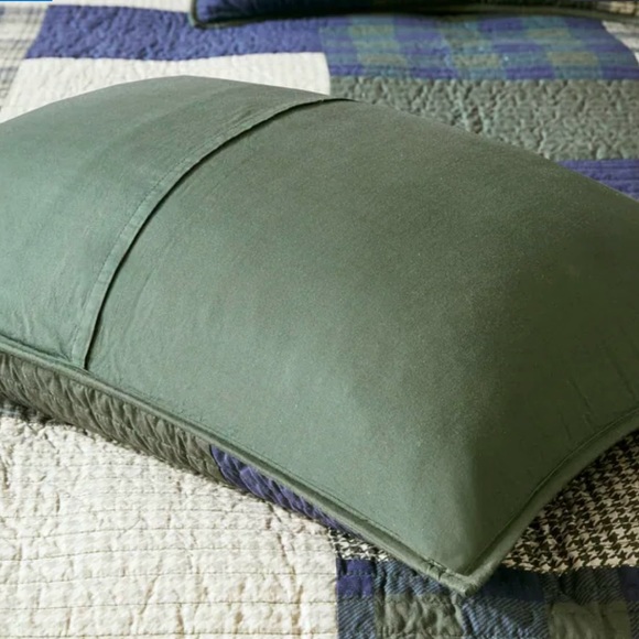 Woolrich Mill Creek Green Oversized Cotton Quilt Set Green Queen - Picture 5 of 10